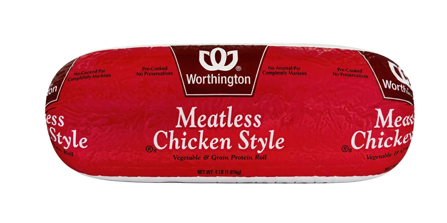 Worthington Meatless Chicken Roll — 4 lb